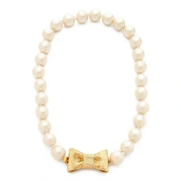 Kate Spade All Wrapped up Pearl and Bow Necklace